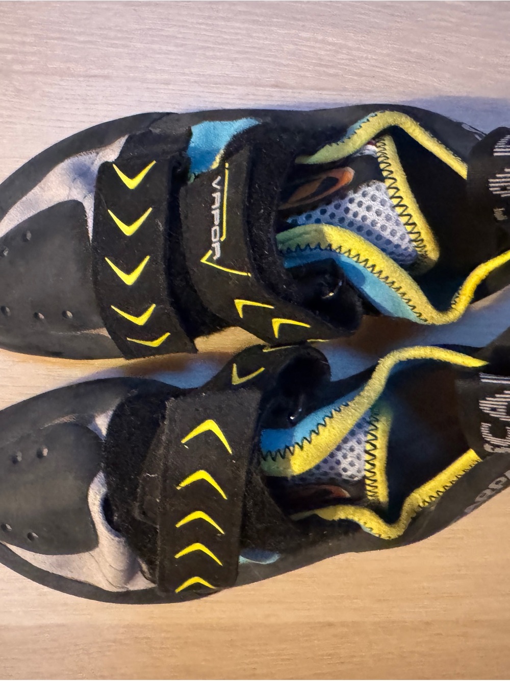 Scarpa Black and Yellow Velcro Climbing shoes
